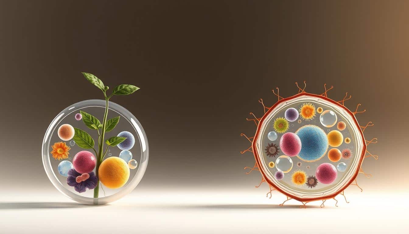 Vergleich von Tierzelle und Pflanzenzelle